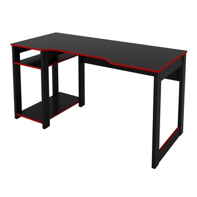 Mesa Gamer Destiny Ideal para 3 Monitores Preto/Vermelho - Tecno Mobili