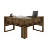 Mesa para Escritório Angular Me4145 Nogal - Tecno Mobili