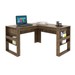 Mesa para Escritório Angular Me4145 Nogal - Tecno Mobili