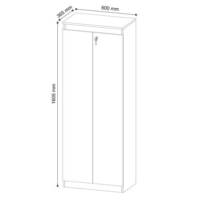 Armário para Escritório Alto 2 Portas com Chave Me4151 Branco - Tecno Mobili