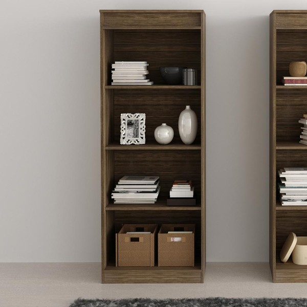 Estante para Livros 3 Prateleiras Me4150 Nogal - Tecno Mobili