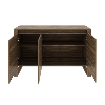 Armário para Escritório Horizontal 3 Portas Me4147 Nogal - Tecno Mobili