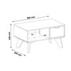 Mesa de Centro Vip 1 Gaveta Freijó/Off White - Artely