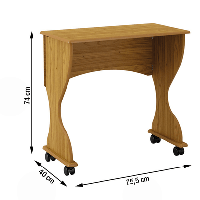 Mesa Escrivaninha 100% Mdf Dobrável C27 Freijó - Dalla Costa