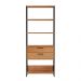 Estante para Livros 2 Gavetas 100% Mdf E91 Freijó/Preto Fosco - Dalla Costa