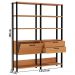 Estante para Livros 1 Porta 2 Gavetas 100% Mdf E92 Freijó/Preto Fosco - Dalla Costa