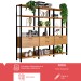 Estante para Livros 2 Portas 2 Gavetas 100% Mdf E93 Freijó/Preto Fosco - Dalla Costa