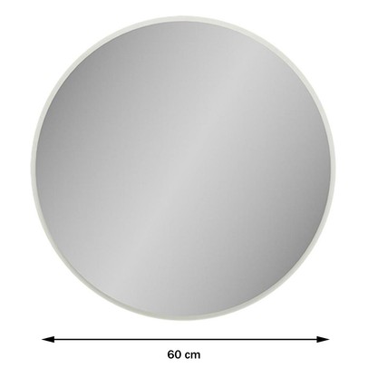 Espelho Redondo 100% Mdf Es11 60 Cm Of White - Dalla Costa