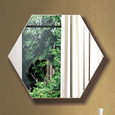 Espelho Hexágono 100% Mdf Es3 69 Cm Of White - Dalla Costa