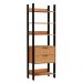 Closet 2 Gavetas 4 Prateleiras 100% Mdf Tw401 Freijó/Preto Fosco - Dalla Costa