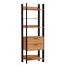Closet Tw401 2 Gavetas 4 Prateleiras 100% Mdf Freijó/Preto Fosco - Dalla Costa