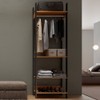 Closet Tw402 4 Prateleiras 100% Mdf Freijó/Preto Fosco - Dalla Costa