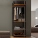 Closet Tw402 4 Prateleiras 100% Mdf Freijó/Preto Fosco - Dalla Costa