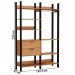 Closet 2 Gavetas 8 Prateleiras 100% Mdf Tw403 Freijó/Preto Fosco - Dalla Costa