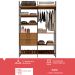 Closet 2 Gavetas 8 Prateleiras 100% Mdf Tw403 Freijó/Preto Fosco - Dalla Costa