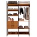 Closet 2 Gavetas 8 Prateleiras 100% Mdf Tw403 Freijó/Preto Fosco - Dalla Costa