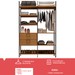 Closet Tw403  2 Gavetas 8 Prateleiras 100% Mdf Freijó/Preto Fosco - Dalla Costa