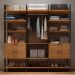 Closet 4 Gavetas 12 Prateleiras 100% Mdf Tw404 Freijó/Preto Fosco - Dalla Costa