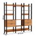 Closet 4 Gavetas 12 Prateleiras 100% Mdf Tw404 Freijó/Preto Fosco - Dalla Costa