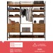 Closet 4 Gavetas 12 Prateleiras 100% Mdf Tw404 Freijó/Preto Fosco - Dalla Costa