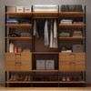 Closet 4 Gavetas Tw404 12 Prateleiras 100% Mdf Freijó/Preto Fosco - Dalla Costa