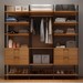 Closet 4 Gavetas Tw404 12 Prateleiras 100% Mdf Freijó/Preto Fosco - Dalla Costa