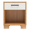 Mesa de Cabeceira 1 Gaveta 100% Mdf W343 Freijó/Off White - Dalla Costa