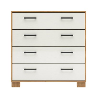 Cômoda 4 Gavetas 100% Mdf W344 Freijó/Off White - Dalla Costa