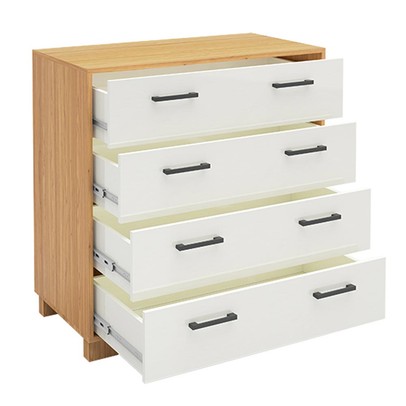 Cômoda 4 Gavetas 100% Mdf W344 Freijó/Off White - Dalla Costa