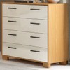 Cômoda 4 Gavetas 100% Mdf W344 Freijó/Off White - Dalla Costa