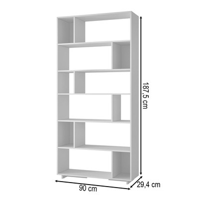 Estante para Livros 5 Prateleiras Branco Be 44 - Brv