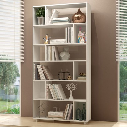 Estante para Livros 5 Prateleiras Branco Be 44 - Brv