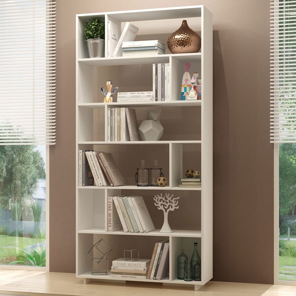 Estante para Livros 5 Prateleiras Branco Be 44 - Brv