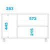 Balcão Buffet 3 Portas Bho 25-06 Branco - Brv Móveis