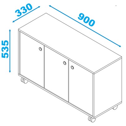 Balcão Buffet 3 Portas Bho 25-06 Branco - Brv Móveis