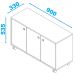 Balcão Buffet 3 Portas Bho 25-06 Branco - Brv Móveis