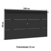 Painel para TV Até 60 Polegadas Slim Preto C/ Suporte para TV - Artely