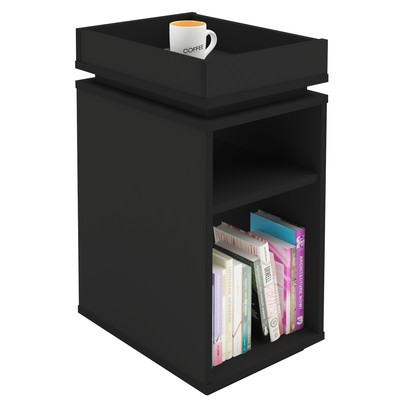 Mesa de Canto Olivia 3 Nichos Preto - Artely