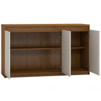 Balcão Buffet 3 Portas Camaro Cedro/Off White - Viero Móveis