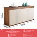 Balcão Buffet 3 Portas Camaro Cedro/Off White - Viero Móveis