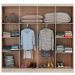 Guarda-Roupa Casal Ele e Ela 8 Portas 8 Prateleiras Malbec Bege - Decibal Móveis