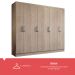 Guarda-Roupa Casal Ele e Ela 8 Portas 8 Prateleiras Malbec Bege - Decibal Móveis