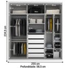 Guarda-Roupa Casal Athenas 3 Portas 5 Gavetas 100% Mdf Branco - Manbel