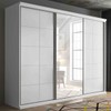 Guarda-Roupa Casal Athenas 3 Portas 5 Gavetas 100% Mdf Branco - Manbel