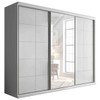Guarda-Roupa Casal Athenas 3 Portas 5 Gavetas 100% Mdf Branco - Manbel