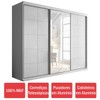 Guarda-Roupa Casal Athenas 3 Portas 5 Gavetas 100% Mdf Branco - Manbel