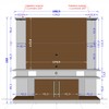 Estante para TV Até 60 Polegadas York com Led Cinamono/Off White - Bechara Móveis