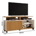 Rack para TV Até 52 Polegadas 1 Porta Topázio Ripado 3d Cinamomo/Off White - Móveis Bechara