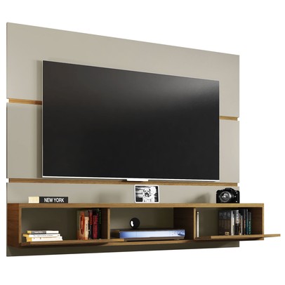 Painel para TV Até 60 Polegadas 2 Portas âmbar Off White/Cinamomo - Móveis Bechara