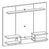 Painel para TV Até 55 Polegadas Atlas Off White/Cinamomo - Bechara Móveis